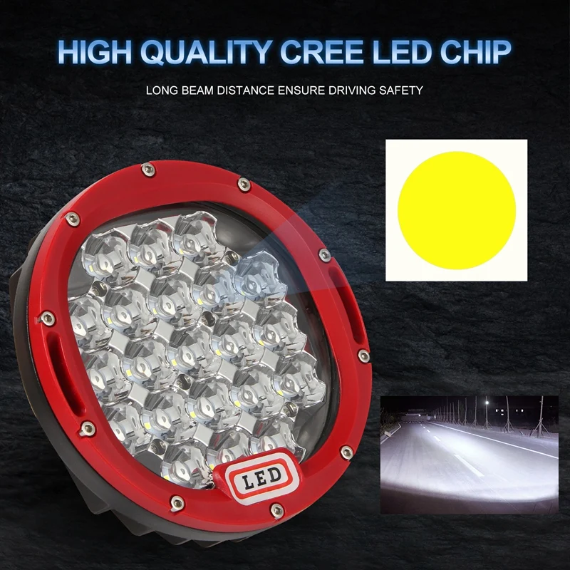 

NEW-105W 7 Inch LED Work Light Spot Flood Beam Offroad Driving Lamp Offroad Accessories Car LED Spotlight