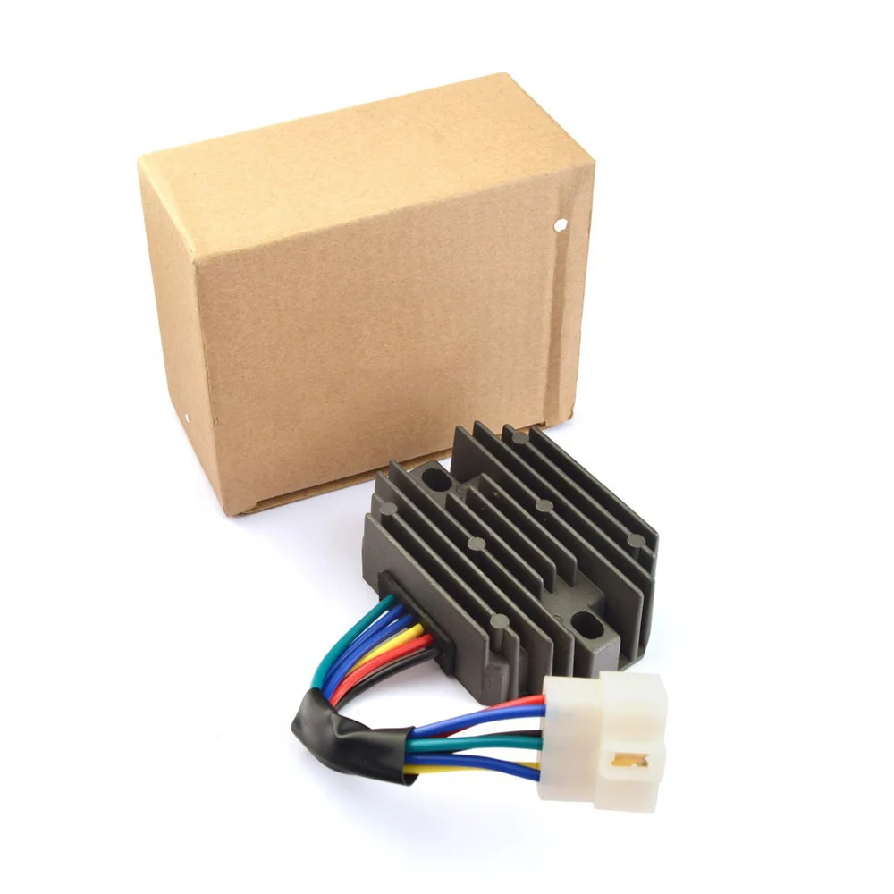 

New Voltage Regulator Rectifier Motorcycle Ignition for Kubota & Grasshopper RS5101 RS5155 6 Wire Metal Black DC 12V Accessories