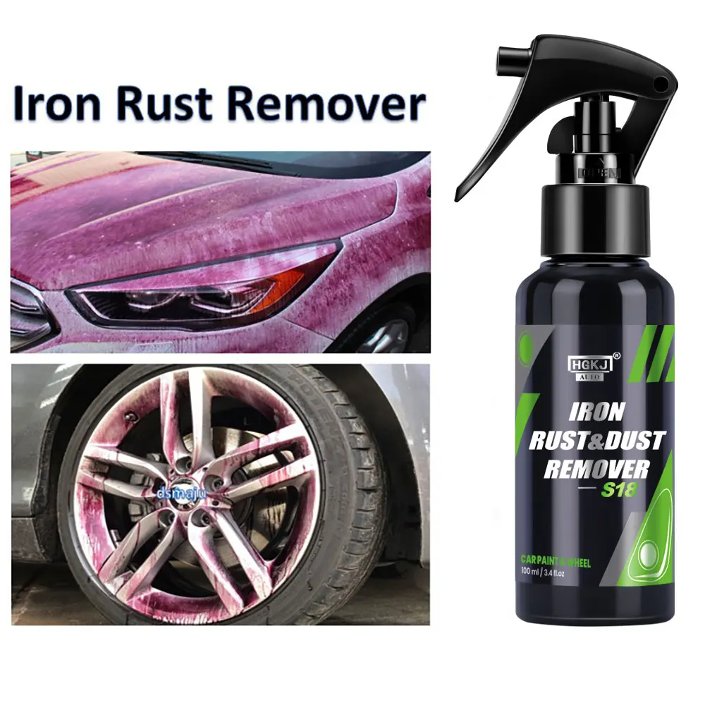 HGKJ S18 Car Paint & Wheel Iron Particles Powder Cleaning Super Rust Dust Remover Spray Metal Surface Multi-Purpose |