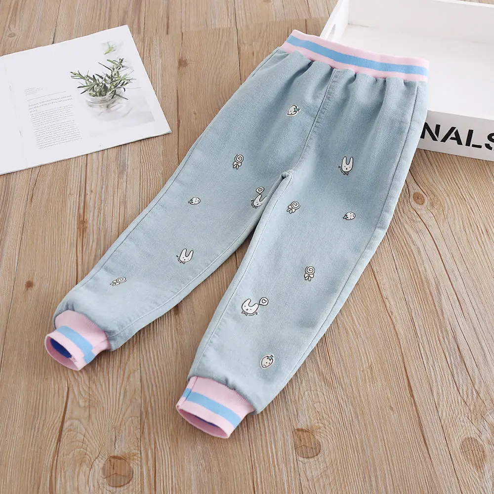 

Baby Denim Trousers Girl Boy Casual Pants Jeans Spring Autumn Summer Kids Denim Pant Lace Children Trousers Clothing