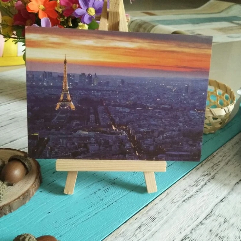 Mini Wooden Tripod Easel Display Painting Stand Card Canvas Holder Wedding Party | Канцтовары для офиса и дома