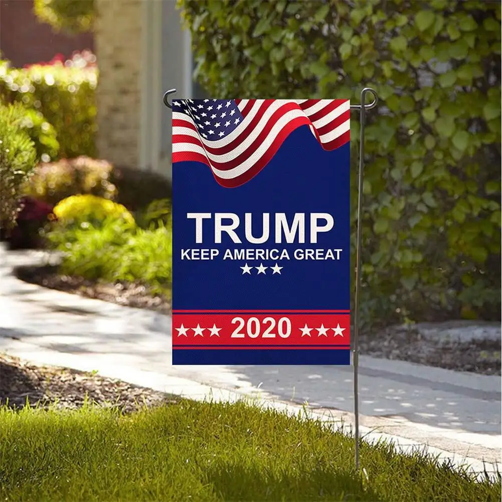 Новый Большой американский президент Дональд Трамп флаг 2020 двусторонняя ткань на выборов США уличное