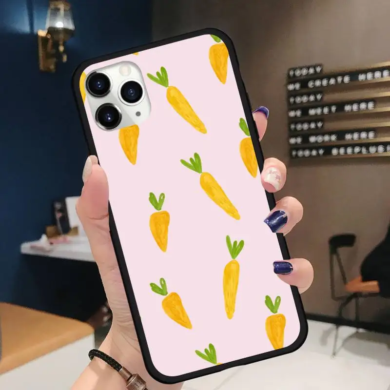 

Cute cartoon carrot Phone Case for iPhone 11 12 pro XS MAX 8 7 6 6S Plus X 5S SE 2020 XR Soft silicone