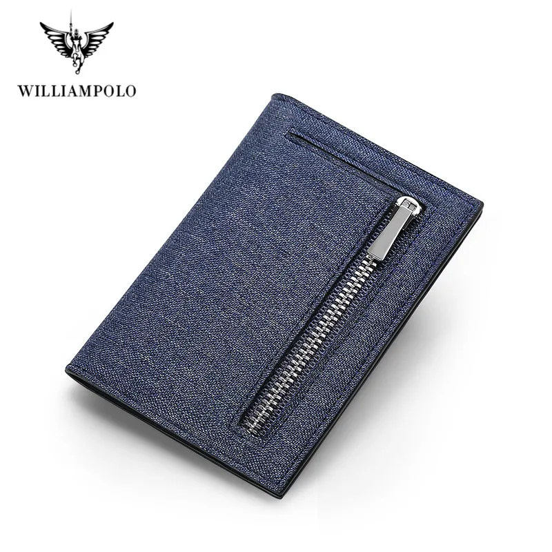 Мужской короткий кошелек из парусины мужской молодежная креативная сумка для