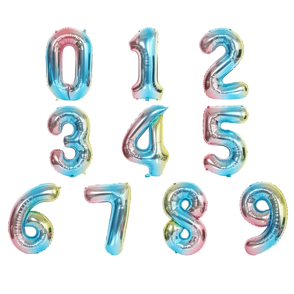 32 дюйма количество гелиевый шарик из фольги воздушный шар цифры баллон