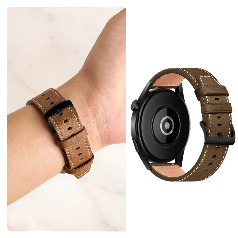 Original leather strap For Huawei watch GT3 46mm Honor Magic watch band For Huawei GT 42mm GT2 pro 22mm watchband Belt Wristband