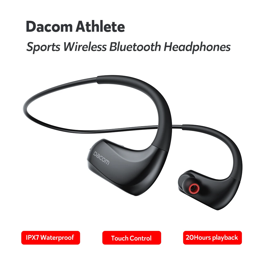 Спортивные Bluetooth наушники DACOM ATHLETE 5 0 беспроводная гарнитура для бега 12 часов