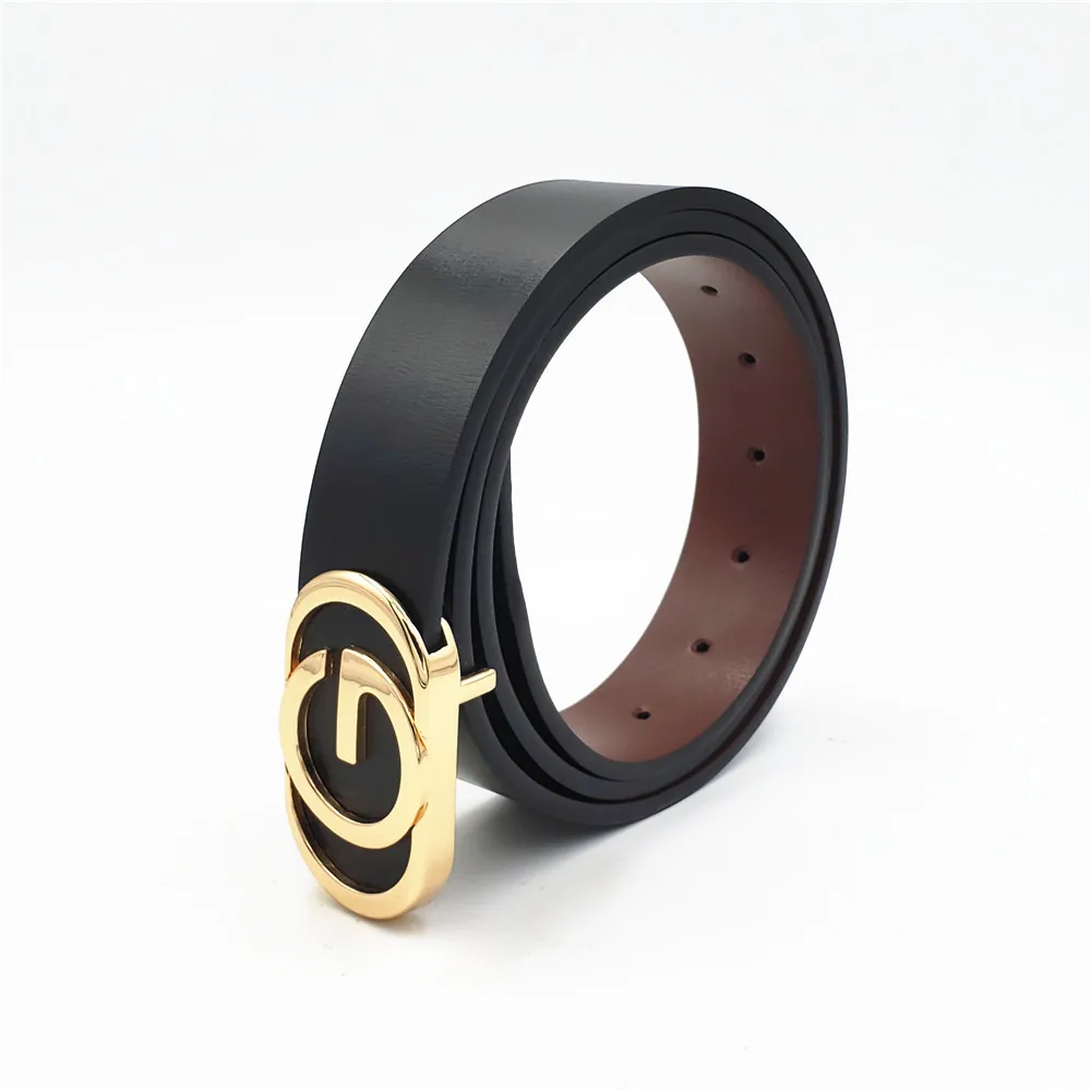 Роскошный ремень для мужчин и женщин пояс из натуральной кожи джинсов с большой