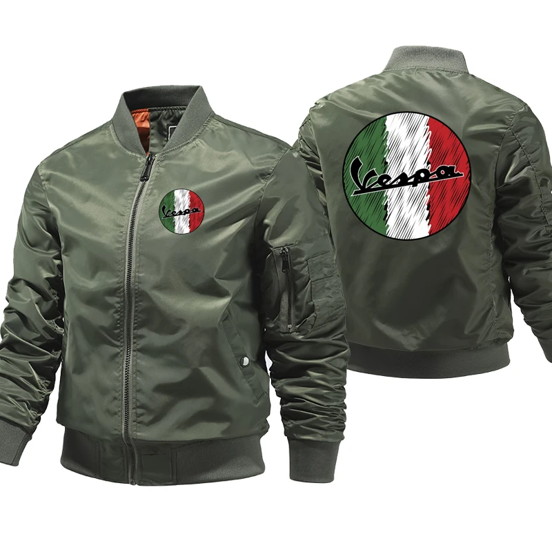 

2022 New Military Jacket Men's Vespa Motorcycle Ma1 Aviator Pilot Air Man Jacket Thick Bomber Winter Windbreaker Coats Plus Size