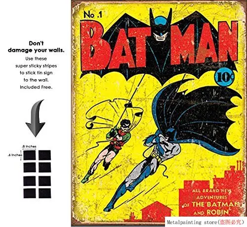 Комикс Джокер металлический жестяной знак супер герой Ретро винтажный Декор для