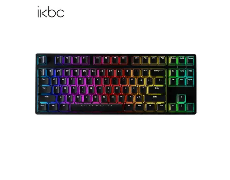 IKBC F400 F410 TKL 87key 108key mechanical keyboard tenkeyless blue led cherry mx switch RGB backlit gaming keyboard