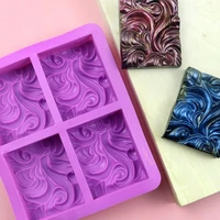 silicone molds for crafts 3d wave silicone handmade form soap mold diy aromatic gypsum mould chocolates flower rectangular mold