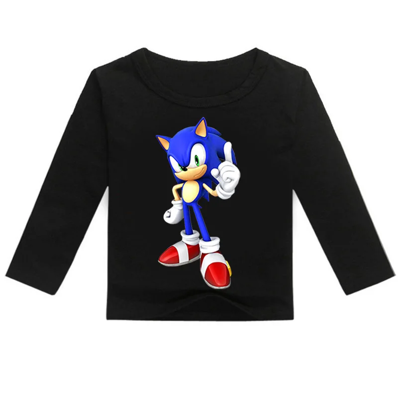 

Spring Autumn for 2-16Years Fashion Anime Sonice T Shirt Kids Cartoon Clothes Baby Boys Long Sleeve Tops Teenagers Girls Outfits