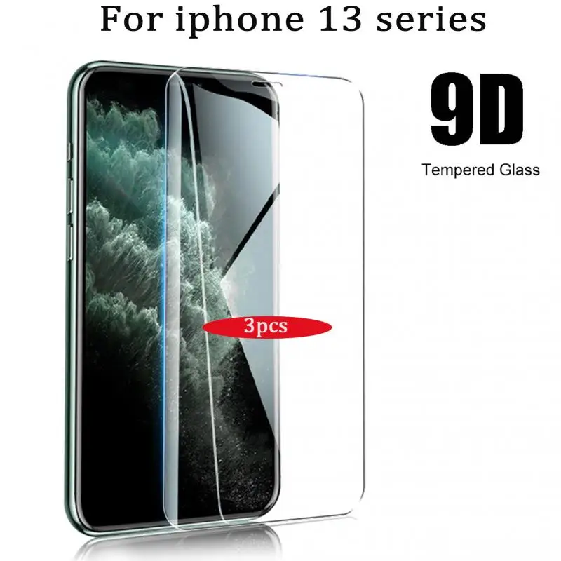 

3Pcs Protective Glass For IPhone 13 Pro/ IPhone 13 Mini Screen Protector For IPhone 13 /iPhone 13 Pro Max Tempered Glass