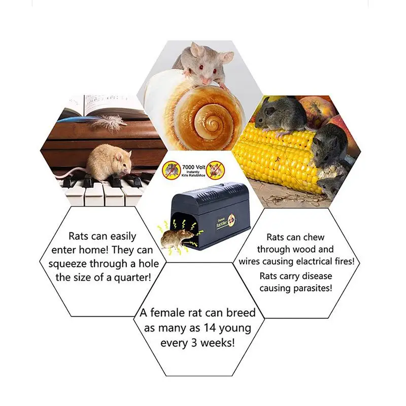 

Electronic Rodent Mouse Intelligent Trap Electric Mouse Rat Trap Mouse Killer Humane Rodent Mousetrap Device Rat Control Tool