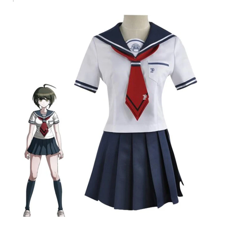 

Danganronpa 3 Another Episode Komaru Naegi Woman JK School Uniform Cosplay Costumes Top+Skirt+Tie+Socks Girls Halloween Clothes