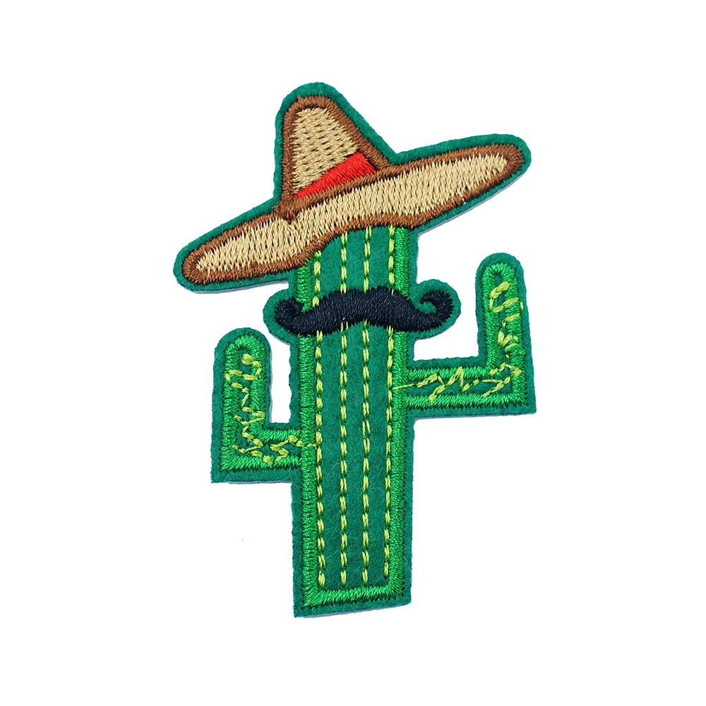 Нашивка с вышивкой в виде кактуса (Размер: 5 0x7 2 см)|badge patch|patches embroideredclothes stickers |