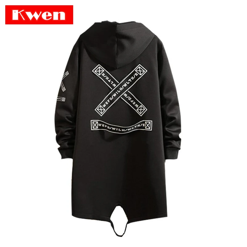 Мужская ветровка в стиле Харадзюку Повседневная Уличная одежда хип хоп с принтом