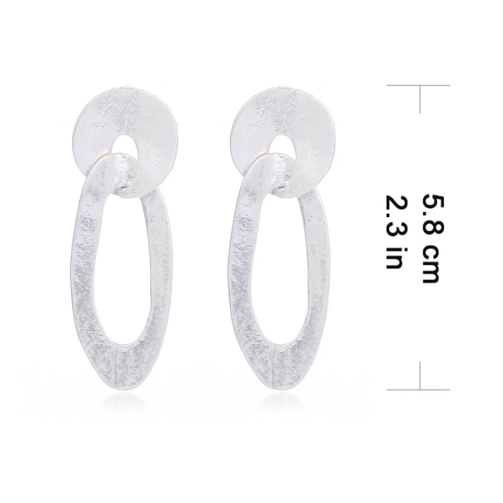 

ELEGANCE11 Antique Gold Earring Women Vintage Curved Stud Earrings Long Fashion Jewelry Wholesale Earrings Gift for Girls