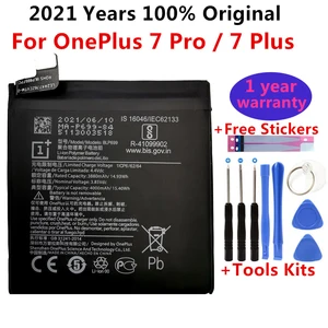 100 original new replacement battery 4000mah blp699 for oneplus 7pro 7 pro 7 plus mobile phone batteries free tools free global shipping