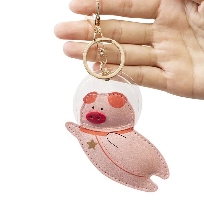 

Minority Astronaut Creative Personality Key Chain Top Grade Leather Steam Keychain Pendant Cute Cartoon Bag Gift Zakka Keyring