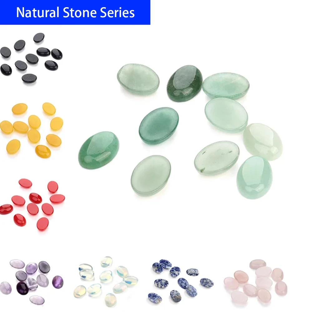 

10pcs/lot Natural Stone Oval Cabochon Opal Turquoise Lapis Lazuli for Diycabochon Ring Bracelet Earring Jewelry Making Finding