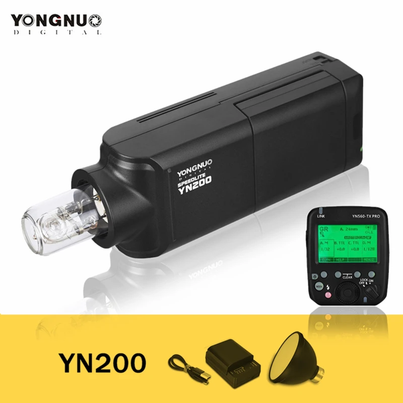 Светодиодная лампа для видеосъемки YONGNUO YN200 TTL Вспышка Speedlite комплект YN 200 вспышка