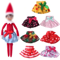 red christmas elf doll white dress baby toys accessories yellow skirt for childrens christmas gifts elves clothes%ef%bc%88no doll%ef%bc%89m1