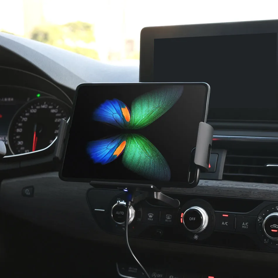 QI Беспроводное Автомобильное зарядное устройство для iPhone Samsung Galaxy Fold Fold2 S10 S9 Android