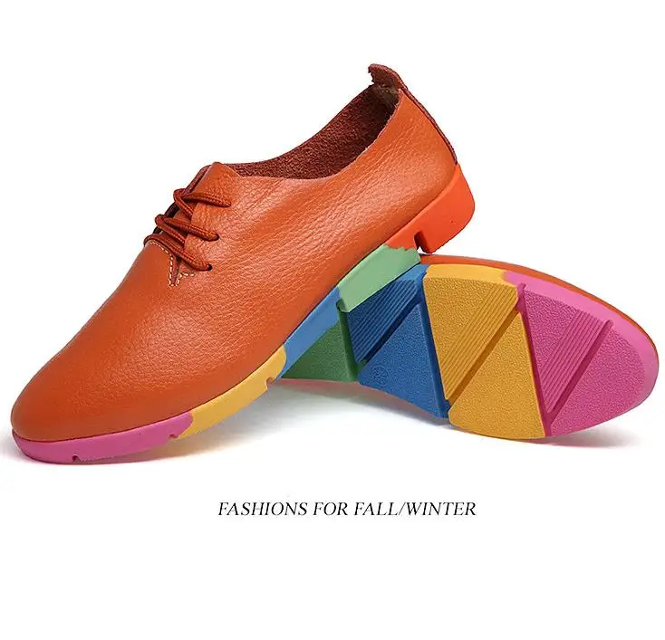 Женские дышащие кроссовки из натуральной кожи на плоской подошве|Обувь без