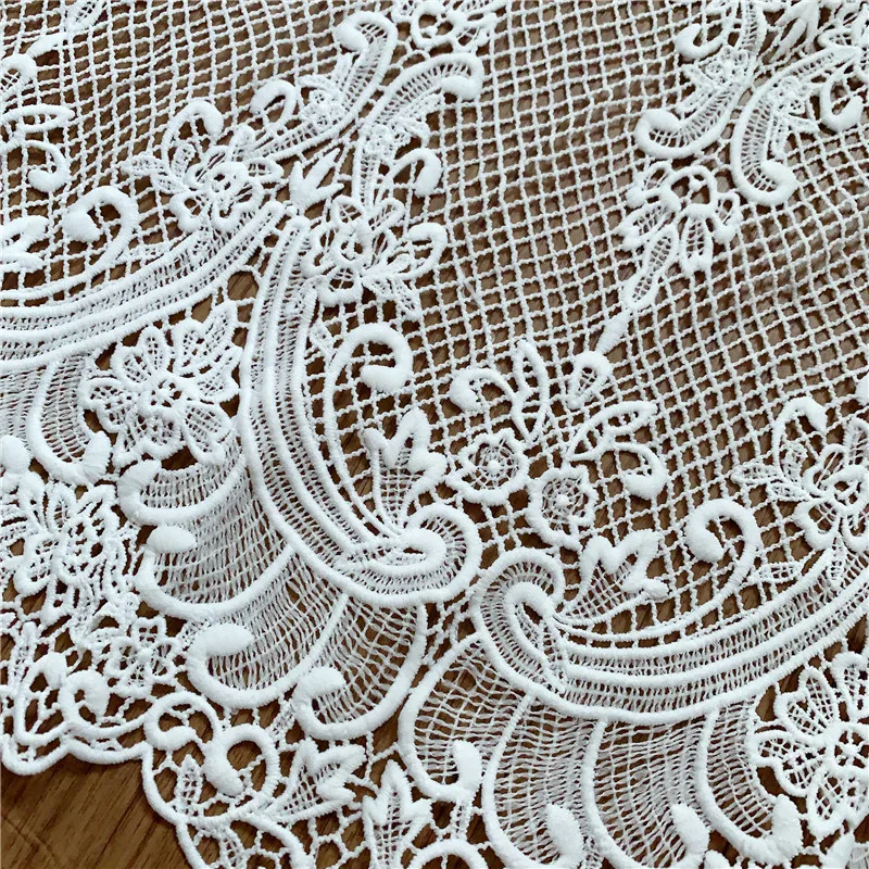 1 ярд 120 см белая высококачественная гипюровая кружевная ткань свадебное платье