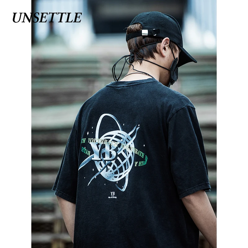 UNSETTLE 2020SS Harajuku футболки летние мужские/женские хип хоп Забавные с принтом уличная