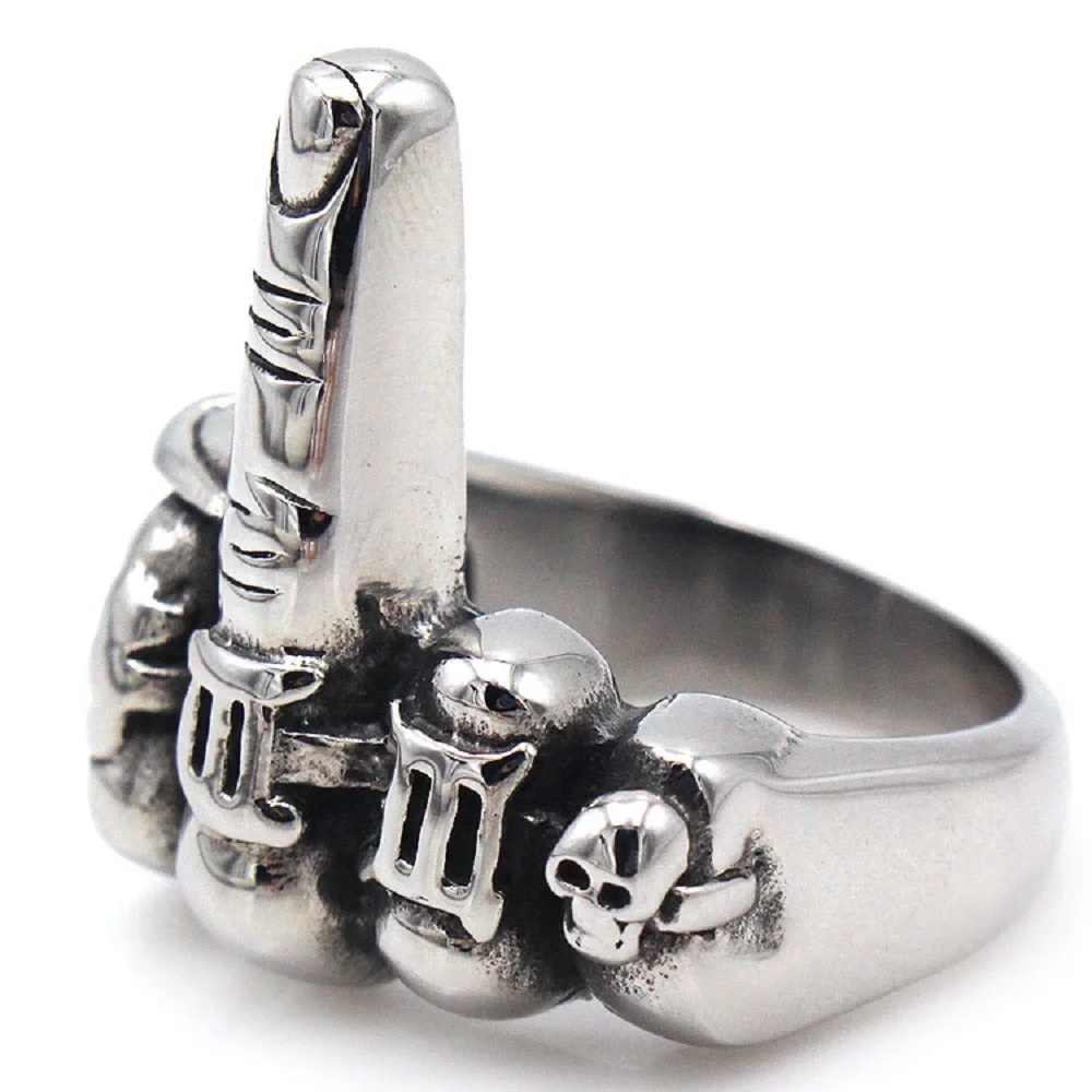 Ретро мужское кольцо Личность властная Экстраверты злой вертикальное для