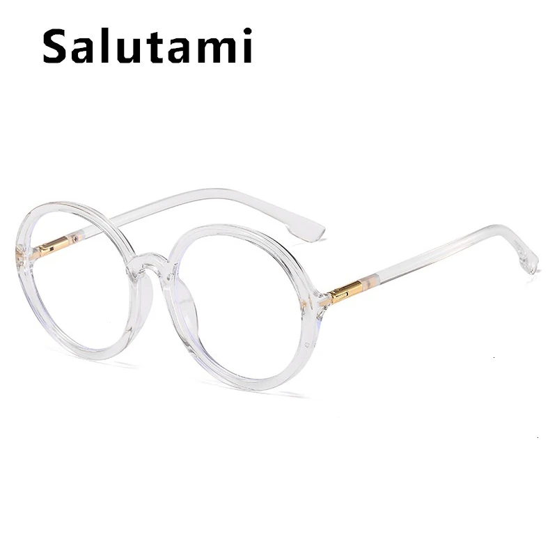 Прозрачная оправа Круглый анти синий светильник прозрачная для очков женщин 2020