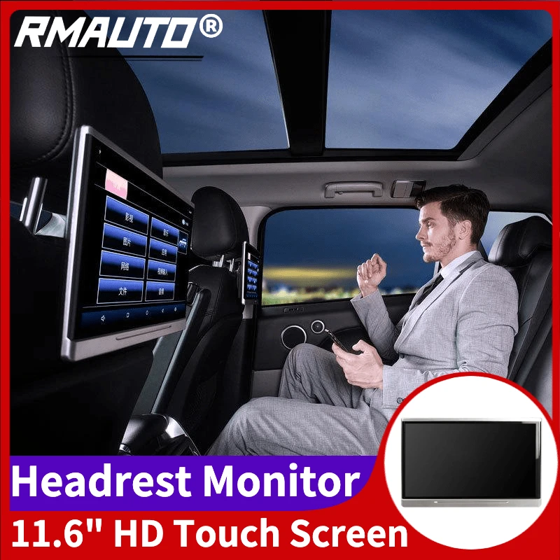 

11.6 Inch Android Car Monitor Headrest IPS Touch Screen HD 1080P Video WIFI/USB/SD/Bluetooth/FM Transmitter/Speaker