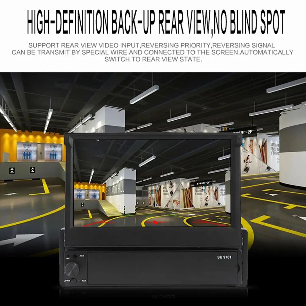 Автомобильный мультимедийный плеер MP4/MP5 7 дюймов 1 Din 1080P HD емкостная зеркальная
