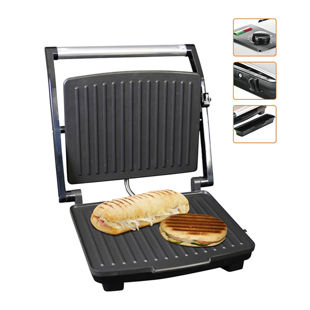 2000w non stick electric toastie maker stainless steel tabletop electric grill oven griddle cookware home kitchen appliance free global shipping