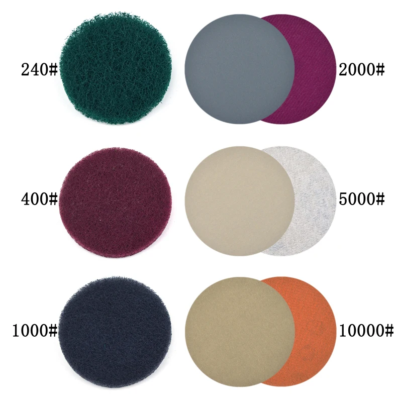 

Kit Sandpaper Pad 3 inch Scouring Clotha Cushion Accessories Polishing