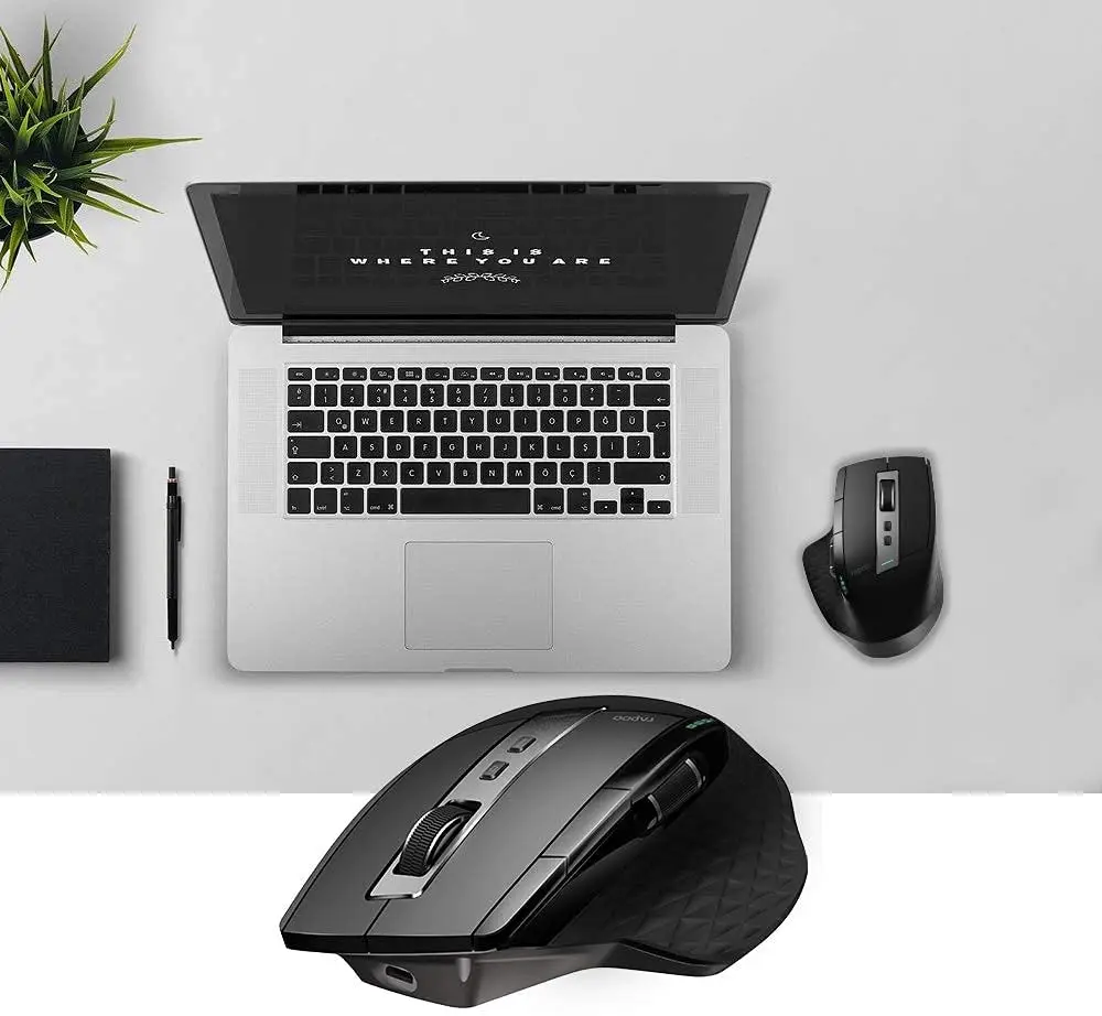 Rapoo MT750 Rechargeable Multi-mode Wireless Mouse 3200 DPI Easy-Switch Up to 4 Device Bluetooth Mouse Mice for Computer Laptop images - 6