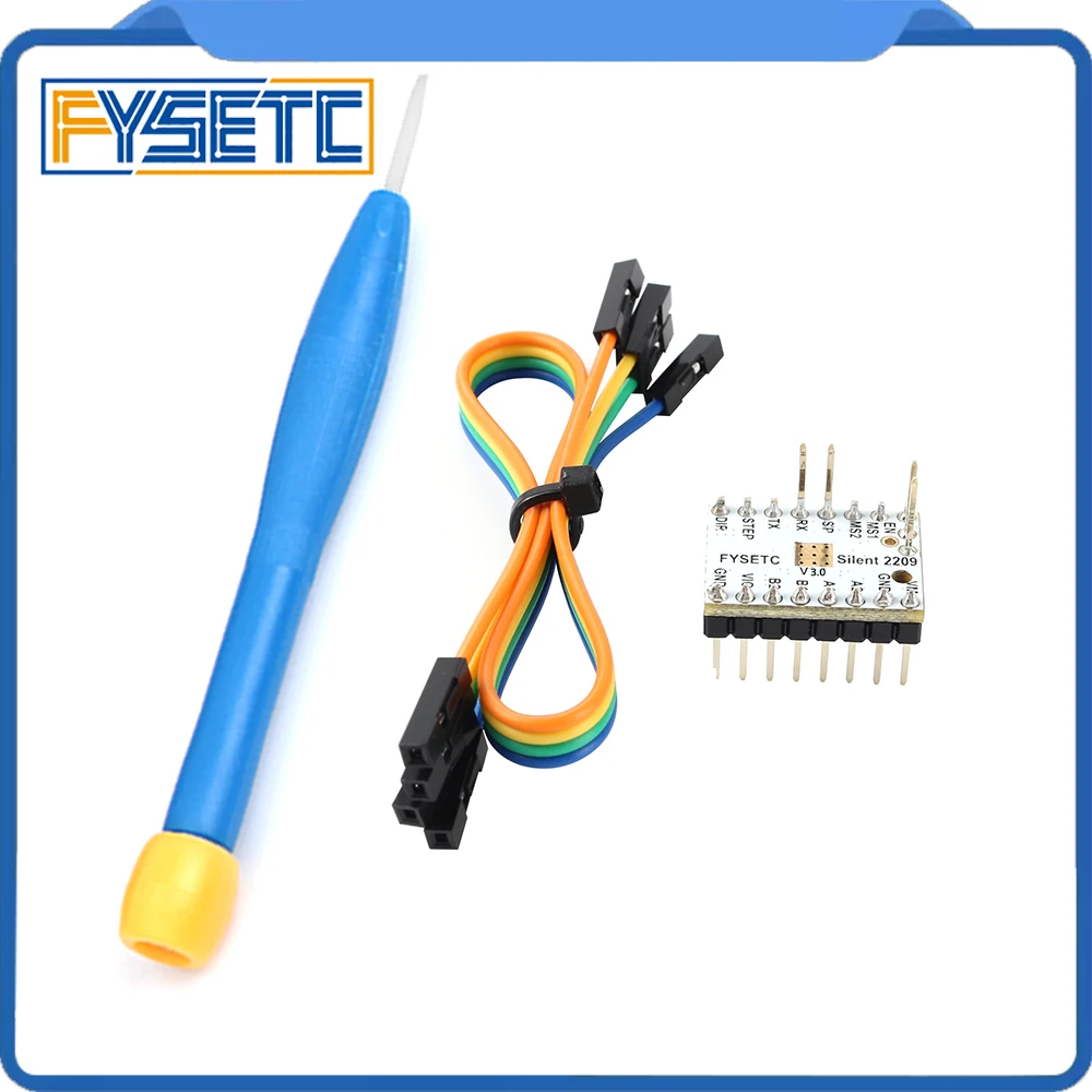 2шт TMC2209 v2.0 Драйвер шагового двигателя Stepsticks Mute Driver 256 Microsteps ток 2.8A пик 3d принтер части VS TMC2208