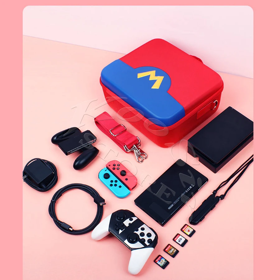 Новейший роскошный большой чехол Nintendo Switch сумка для консоли switch красная из ЭВА