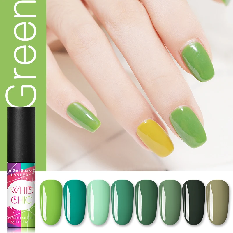 WHID CHIC 1 бутылка 5 мл серый Гель лак для ногтей отмачиваемый гель дизайна УФ