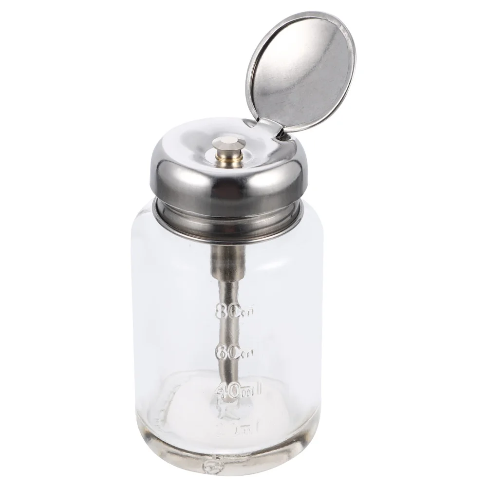 

100ml Clear Glass Pump Alcohol Bottle Dispenser Cosmetic Portable Bottle