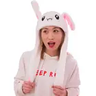 Забавная плюшевая шапка кролика, шапка для прыжков с ушками, забавная плюшевая шапка кролика для мальчиков и девочек, для косплея, Рождественская Праздничная шапка для вечеринки