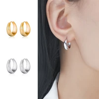 european and american simple geometric ear buckle earrings female trend personality wild glossy drop earrings 2021 new