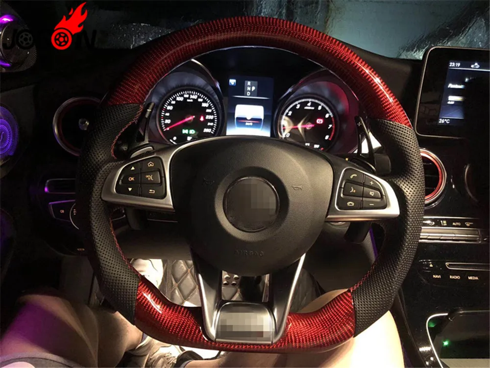 Сменное рулевое колесо из углеродного волокна для Mercedes Benz CLA C E GLC GLE CLASS W117 W205 W213 X253