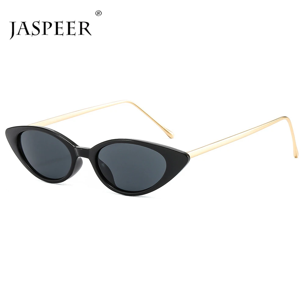 

JASPEER Punk Cat Eye Sunglasses Women Small Steampunk Sun Glasses Men Shades Men UV400 Driving Fashion Females Eyewear