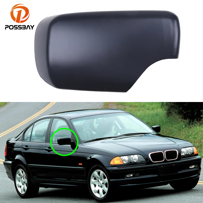 

Крышка зеркала заднего вида для передней и правой двери автомобиля, матовый черный чехол для BMW 3 5 серии E46 E39 Sedan Touring Compact 1998-2005, запчасти