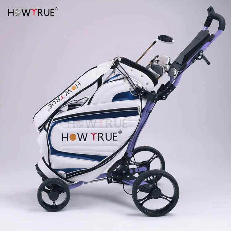 Складная тележка для гольфа с 4 колесами тормозом быстрой складкой и