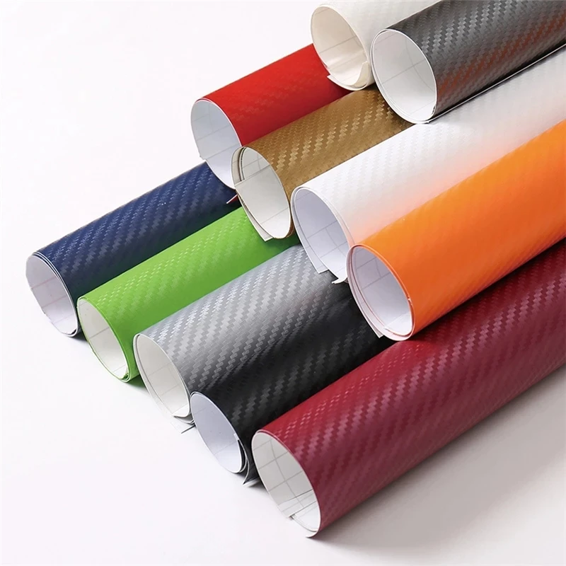 

50*127cm 3D Carbon Fiber Vinyl Blue Multiple Size Car Wrap black Sheet Roll Film Sticker motorcycle automobile styling decals